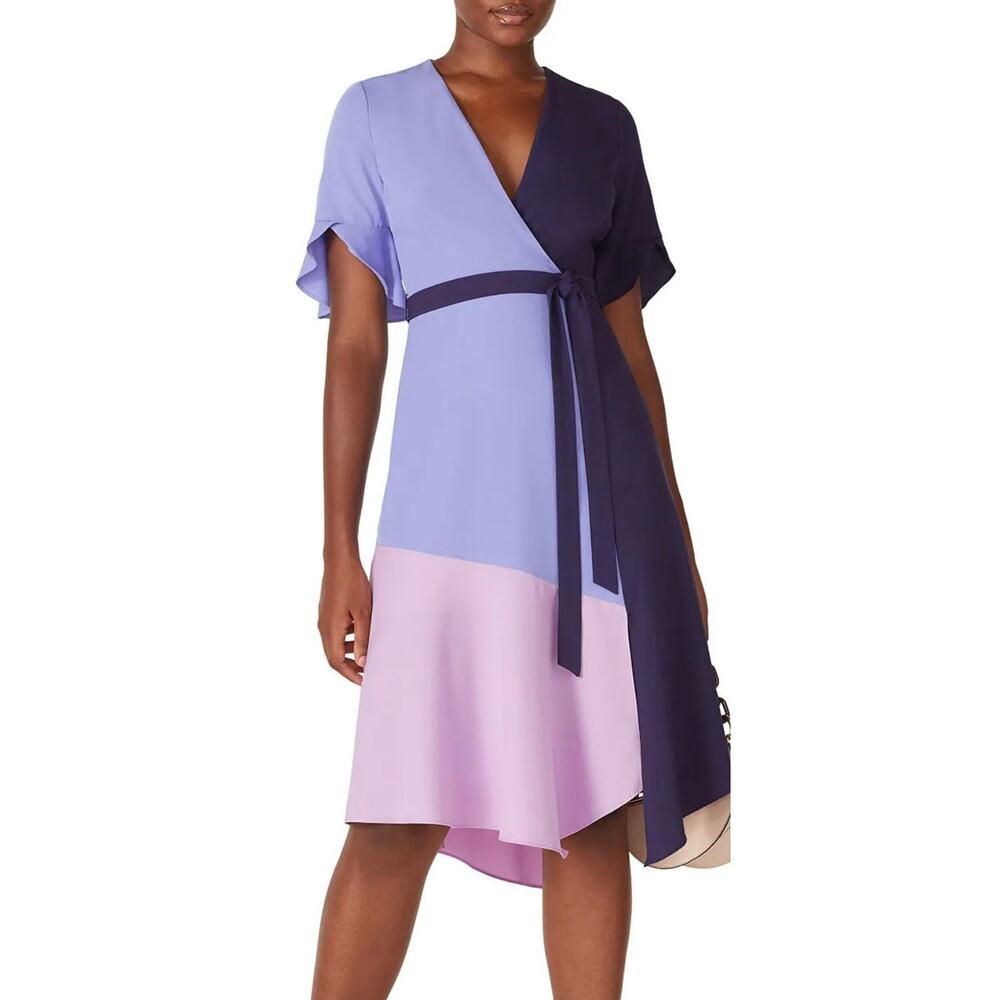 Hutch Colorblock Wrap Dress L